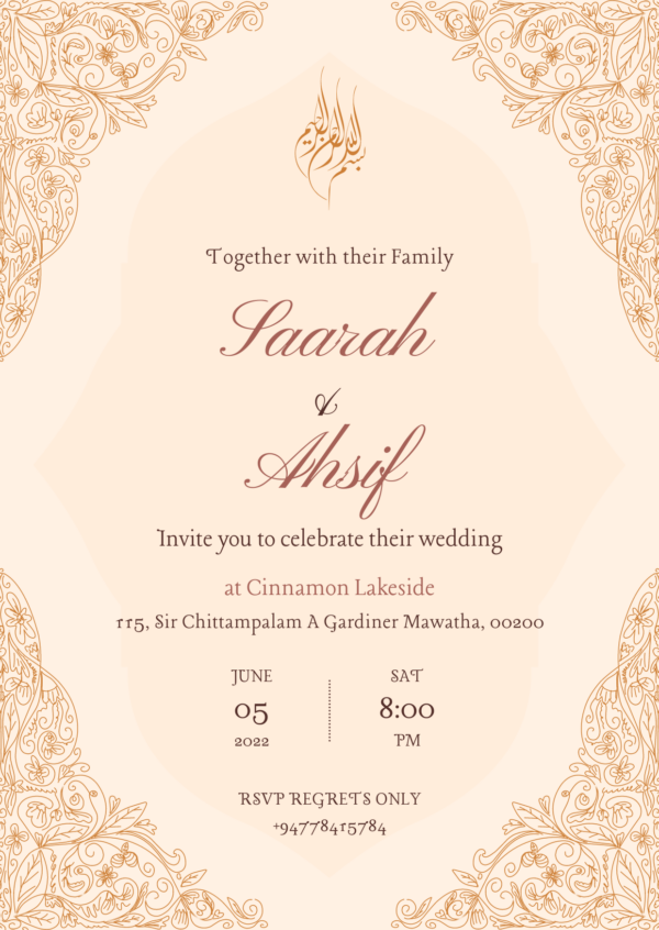 Wedding Warehouse Invitation Sample